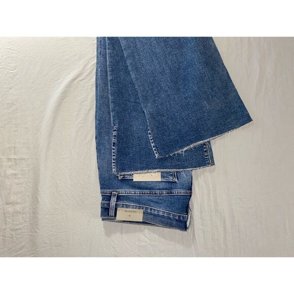 Hudson Barbara High Rise Bootcut Raw Cuff Jeans w/ Outseam Slit. Women's 34, NWT - Picture 3 of 10